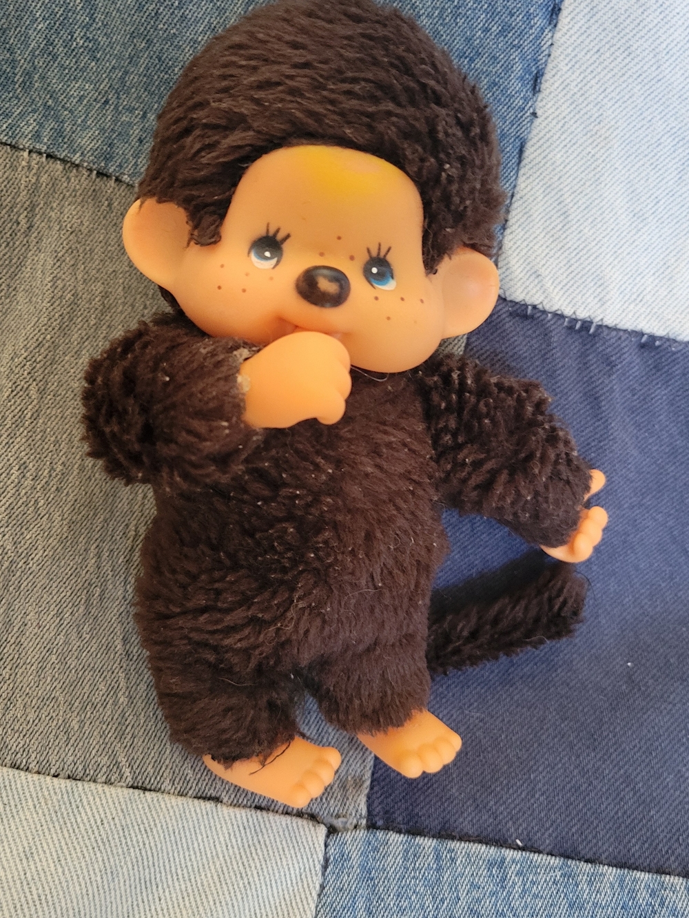 Vintage Brown Plush Monchhichi Monkey
